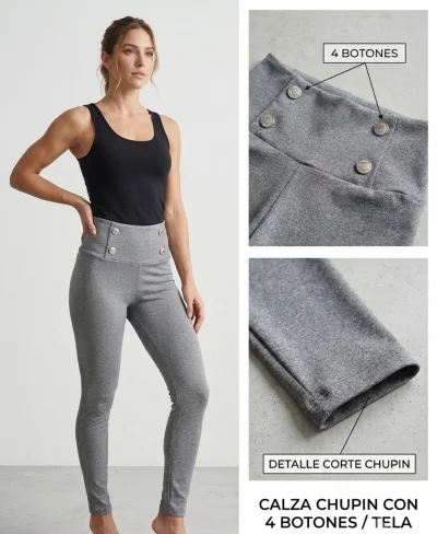 Calza con botones tiro alto
