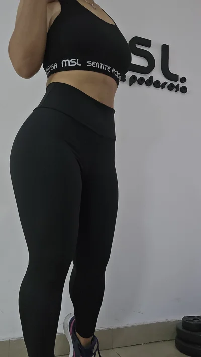 Calza push up negra **lycra liviana**